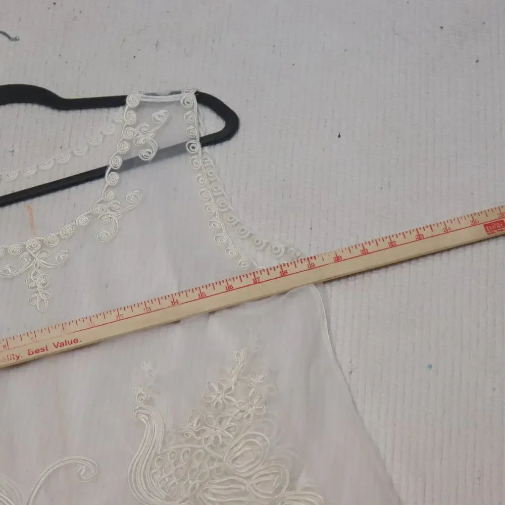 Peacock Lace Sheer Long Tank Top – Size L‎